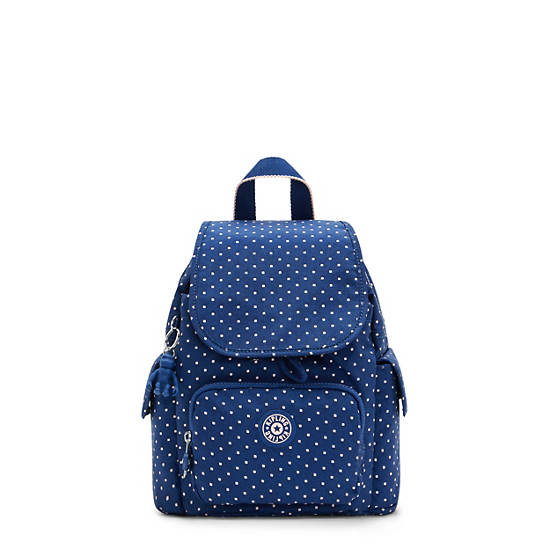 Sacs À Dos Kipling City Pack Mini Printed Backpack Bleu | FR 1193QM